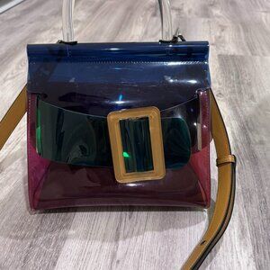 [Boyy] Color Block PVC Handle Bag